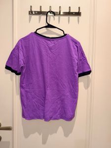 Purple Ringer Tee with Black Trim