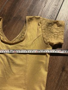 Golden Slip On Saree Blouse