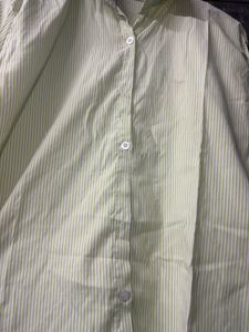 ZARA Mint Green &amp; White Striped Shirt for Women’s