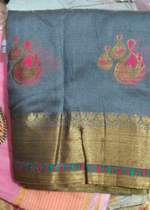 Elegant Saree with  Embroidery and different look