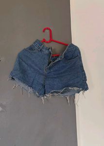 Distressed Denim Shorts