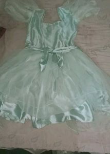 Puff Sleeve Tulle Dress with 3 scrunchies and one