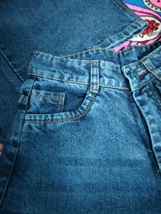 Blue Wide Leg Jeans