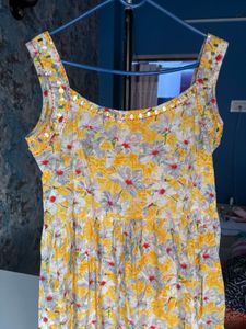 Floral Yellow Maxi Dress