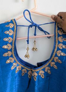 Embroidered Blue Blouse