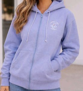 Cute Lavender Zip-Up Hoodie