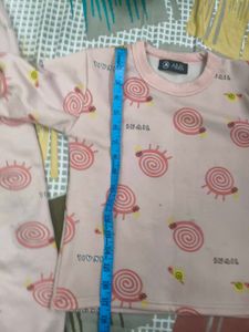 Cute Pink Snail Print Set for 5-7 years