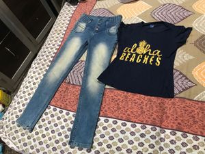 Stylish Jeans and T-Shirt Combo