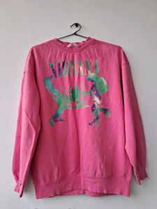 Nirvana Pink Graphic Sweatshirt