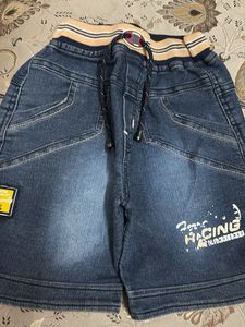 Kids Denim Shorts with Drawstring