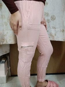 Pink Casual Joggers