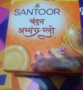 Santoor Chandan Abhyang glow Soap ...combo of 5