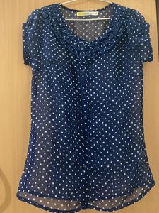 Polkadot Top, Light Material Shifon, Size Small