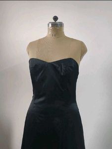 Elegant Satin Black Dress
