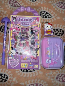 Sanrio Sticker & Pencil Case Set