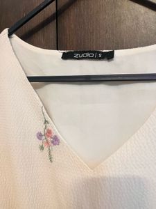 Chic White Embroidered Beach Dress