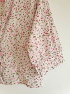 Petal Pop Notch-Lapel Blouse