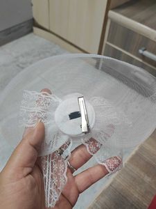 Unused White Hair Clip Bow