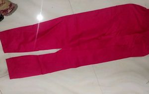 Vibrant Pink Kurta with Embellished Neckline