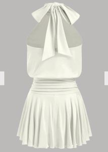 Chic Halter Neck Ruched Mini Dress