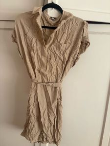 Tan Utility Shirt Dress