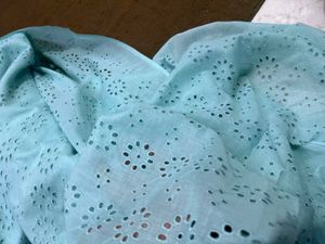 Trending premium chickenkari schiffli  fabric
