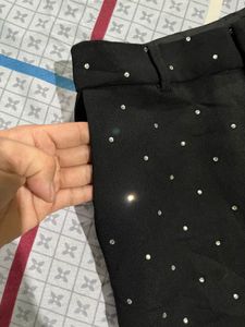 Length-41,,Chic Black Wide-Leg Pants