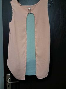 Peach & Mint Open-Back Tank