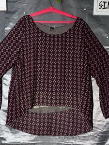 Stylish Geometric Print Top