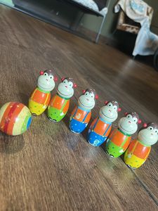 Exclusive Premium Wooden Bowling Set