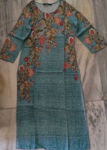 Lifestyle Floral Print Long Kurta