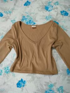 Basic Long Sleeve V-Neck Top
