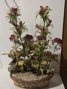Artificial Flower Arrangement Basket