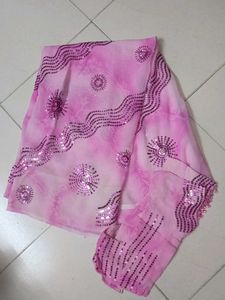💖Partywear Sequence Work Saree With Blouse