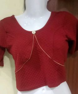 Red Cropped Blouse
