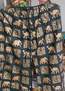 Boho Elephant Print Palazzo Pants