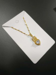 Anti Tarnish Heart Crown Necklace