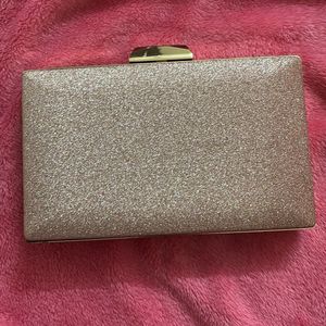 Party Clutch, Pink Glitter, Perfect For Evenings