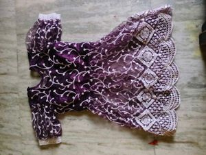 Elegant Purple Kurta Set with Dhoti Pants