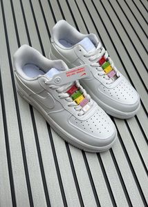 Nike Air Force 1 White Rainbow Lace Sneaker