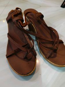 Comfortable Brown Flat Sandals