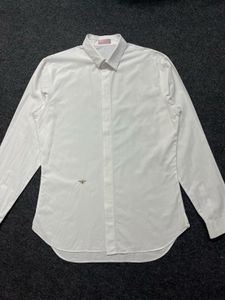 Men's White Embroidered Bee Shirt