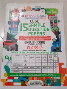 CBSE 15 Sample Question Papers Of English Core Class 12