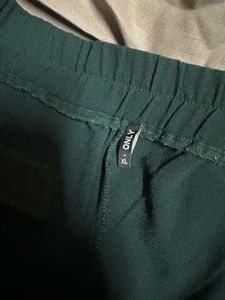 ONLY Green Striped Pants