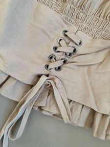 Vintage Inspired Lace-Up Blouse