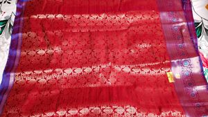 Royal Blue &amp; Red Silk Sarees