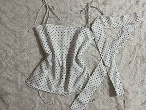 Polka Dot Corset back y2k top
