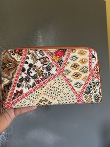 Bohemian Patchwork Zip Around Wallet