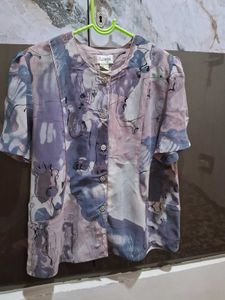 Stylish Short Sleeve Printed Top