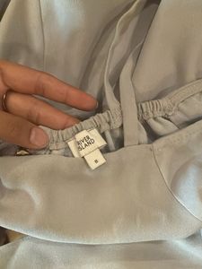 Light Gray Cold Shoulder Top